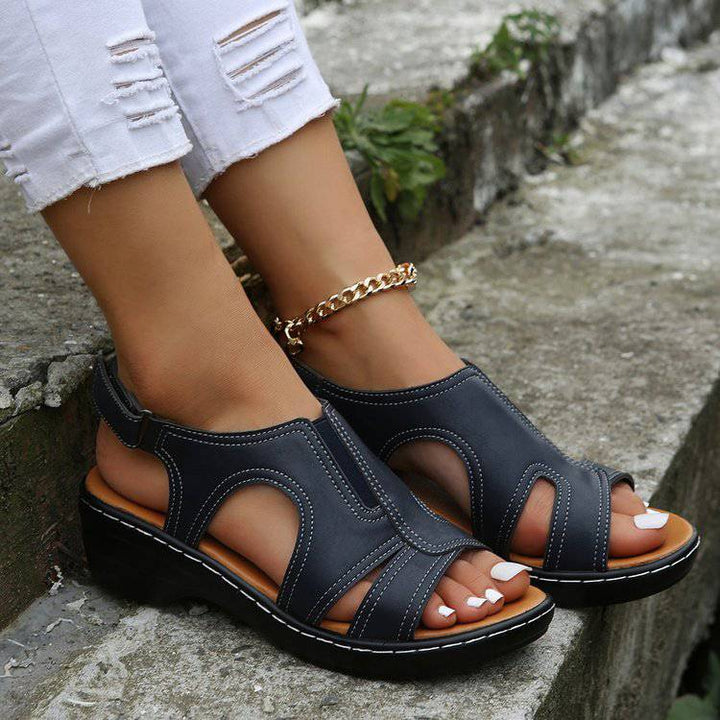 Sursell Summer Velcro Fish Mouth Casual Women's Sandals - JustCuban