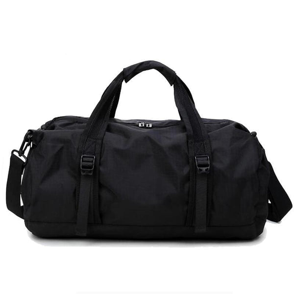 Black Duffle Bag Foldable Lightweight Travel Handbag