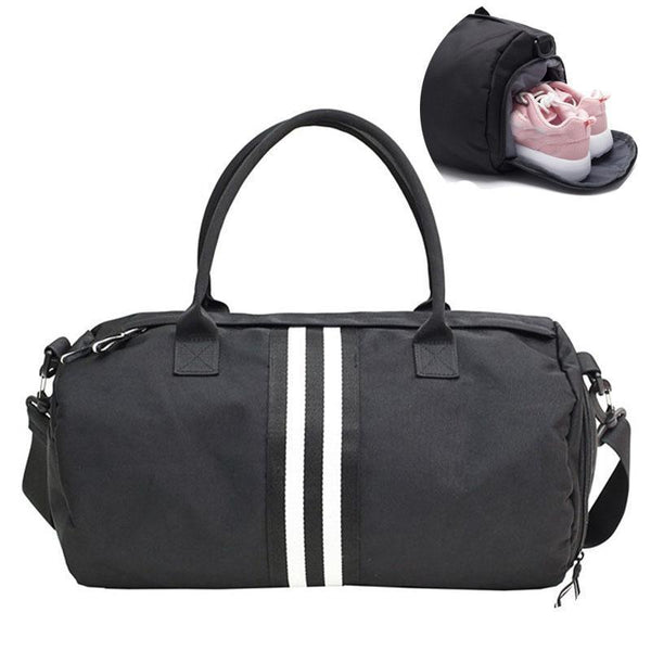 Canvas Duffle Bag Mens Womens Black Duffel Handbag