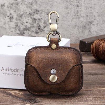 Genuine Leather AirPod Case With Keychain