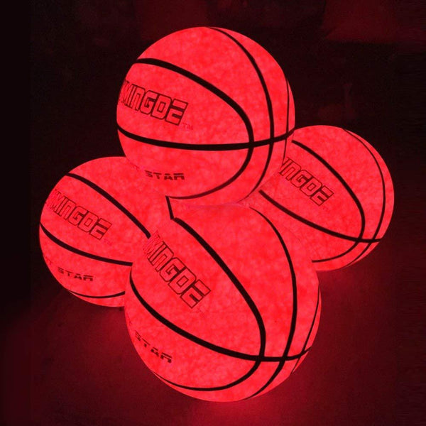 Glow In The Dark Bright LED Basketball + Luminous Net Set