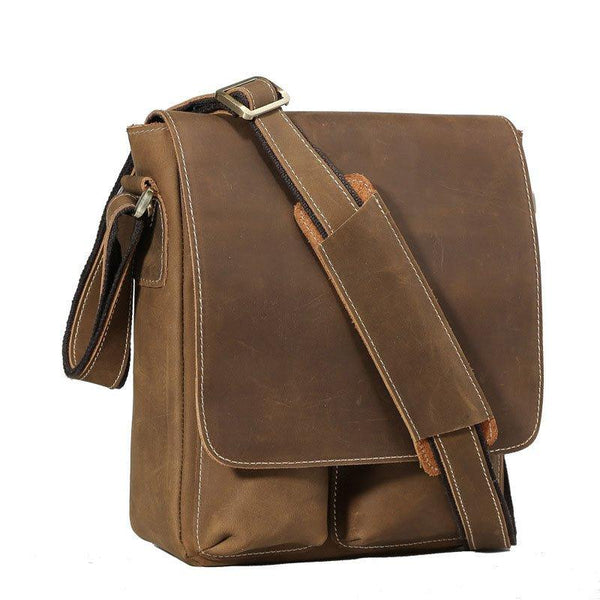 Woosir Handmade Leather Shoulder Bag for Men
