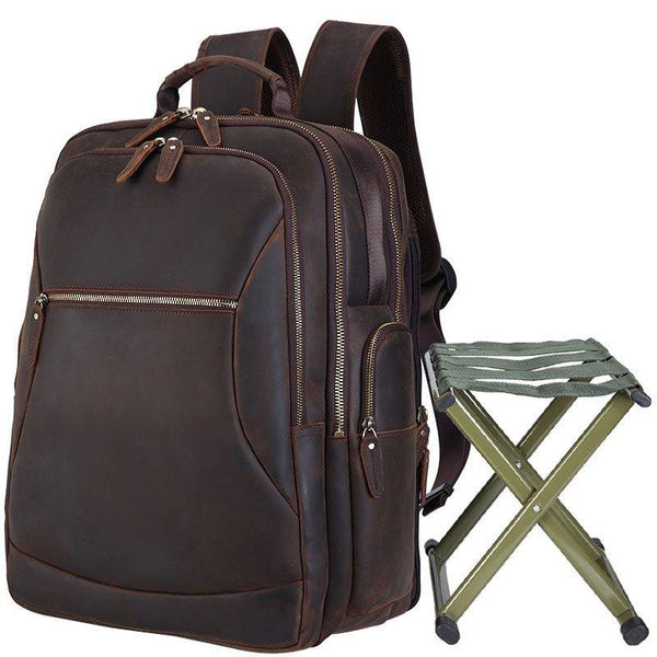 Woosir Leather Backpack Chair for 17 inch Laptop