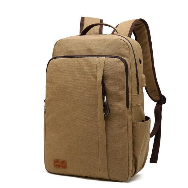 Leisure Canvas Backpack With USB for College