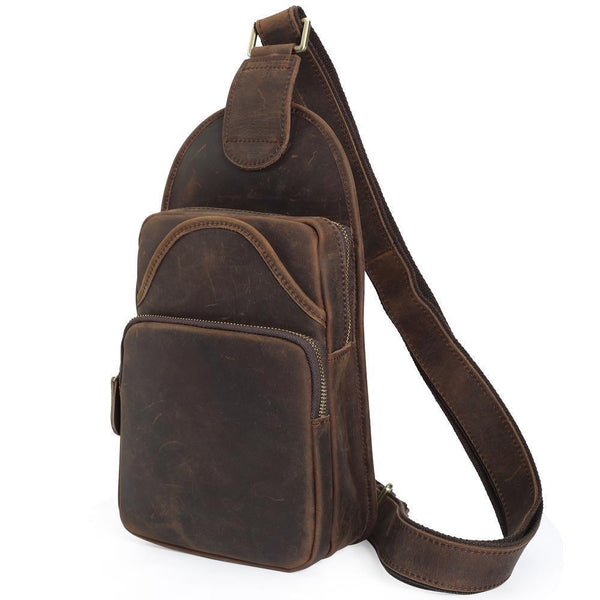 Men's Genuine Leather Sling Bag