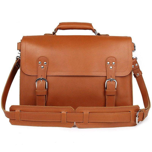 Woosir Vintage Leather Briefcase Backpack Convertible