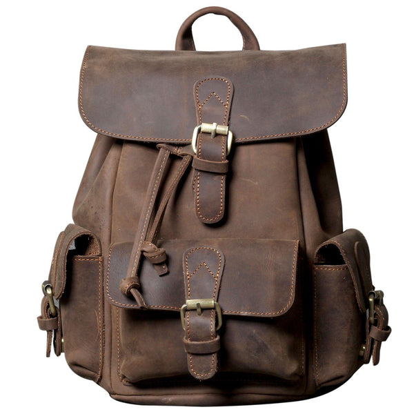Woosir Women Backpack Leather Brown
