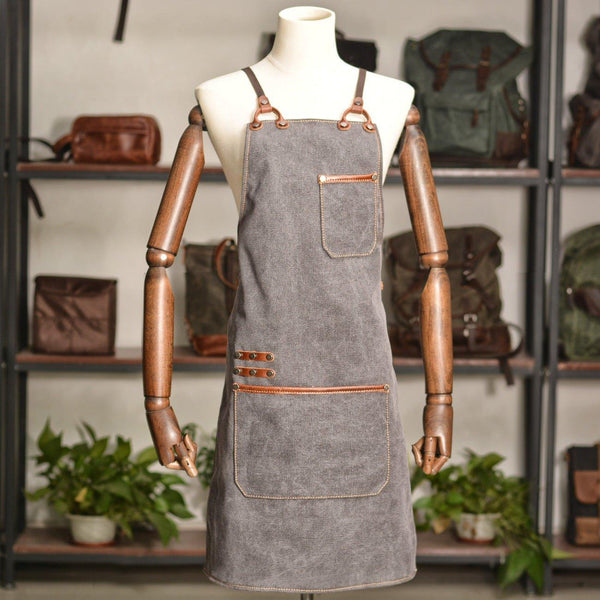 Woosir Work Apron With Pockets Cross Back Straps