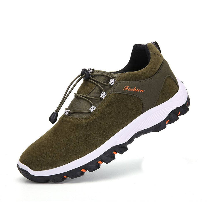 Sursell Brown Men Synthetic Suede Non Slip Outdoor Casual Hiking Shoes - JustCuban