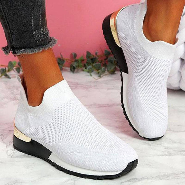 Sursell Elastic Slip-on Flat Shoes - JustCuban